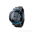 PU Strap Multifunction Sport Watch EL Backlight Compass Dig